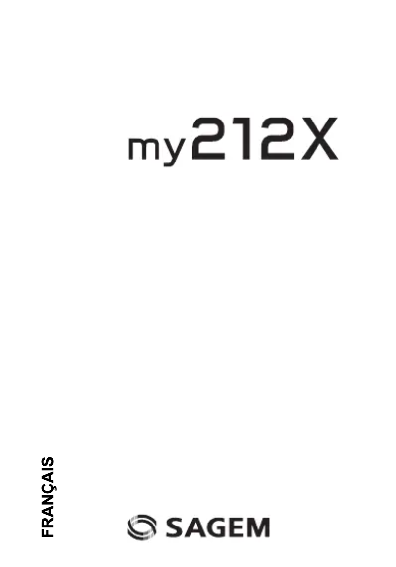 Page 1 of the manual User Manual Sagem my212x
