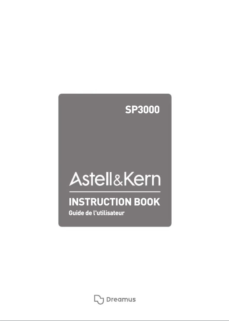Image de la première page du manuel de l'appareil SP3000