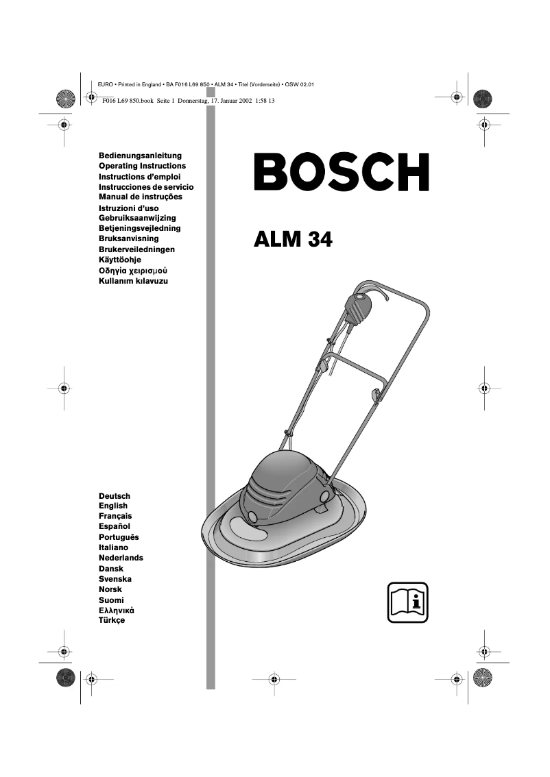 Page 1 of the manual User Manual Bosch ALM 34