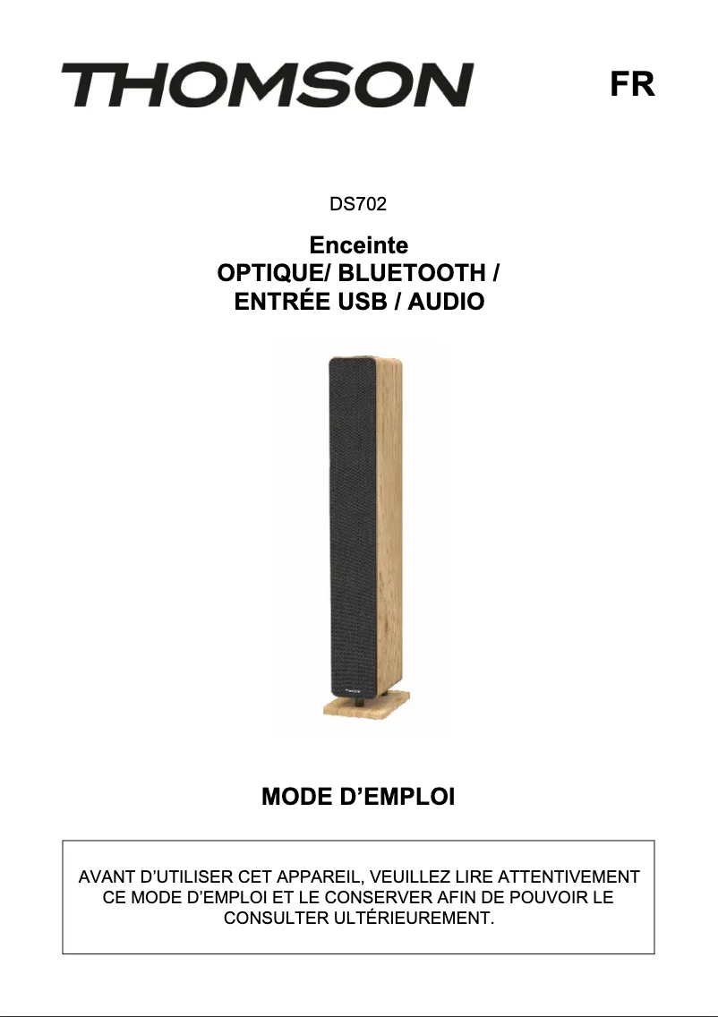 First page image of the manual for DS702