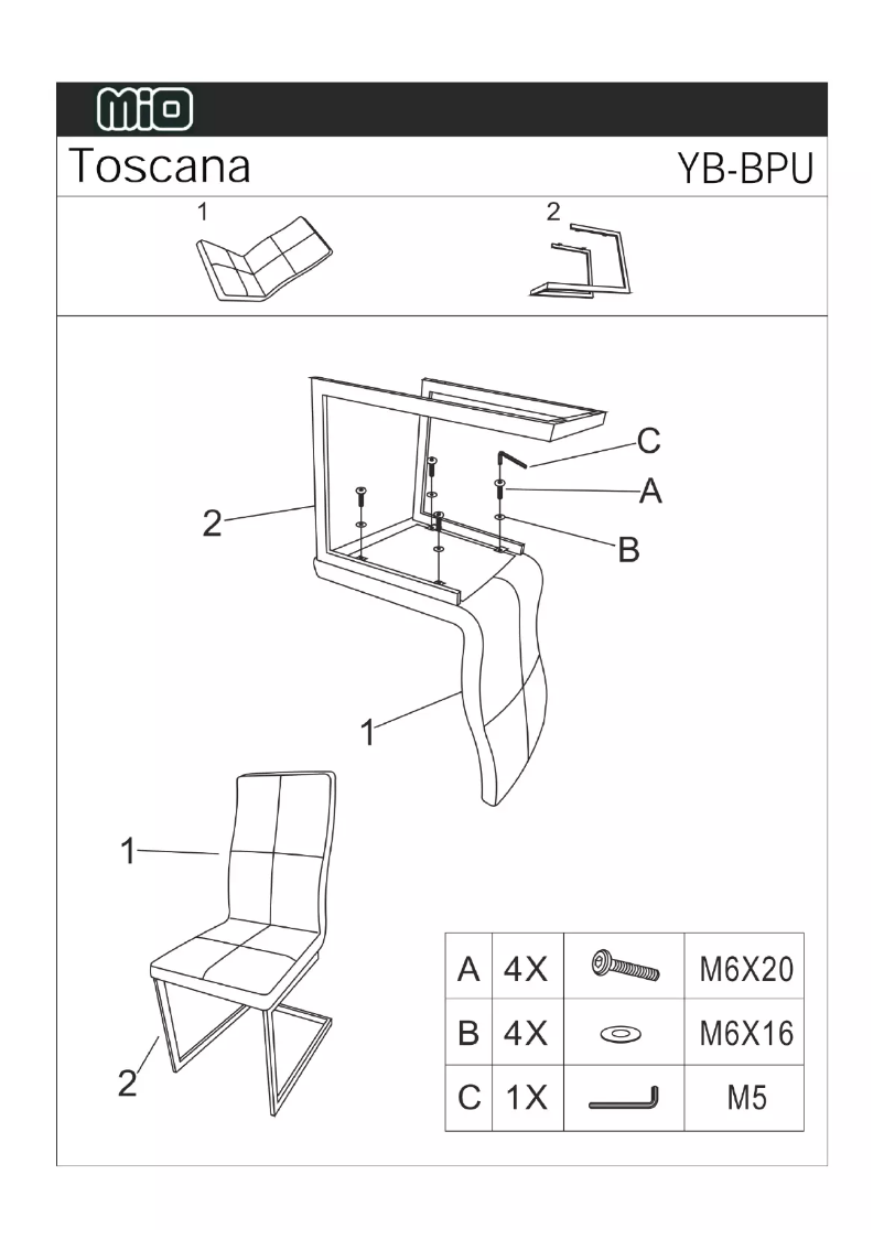 Page 1 of the manual User Manual Mio Toscana