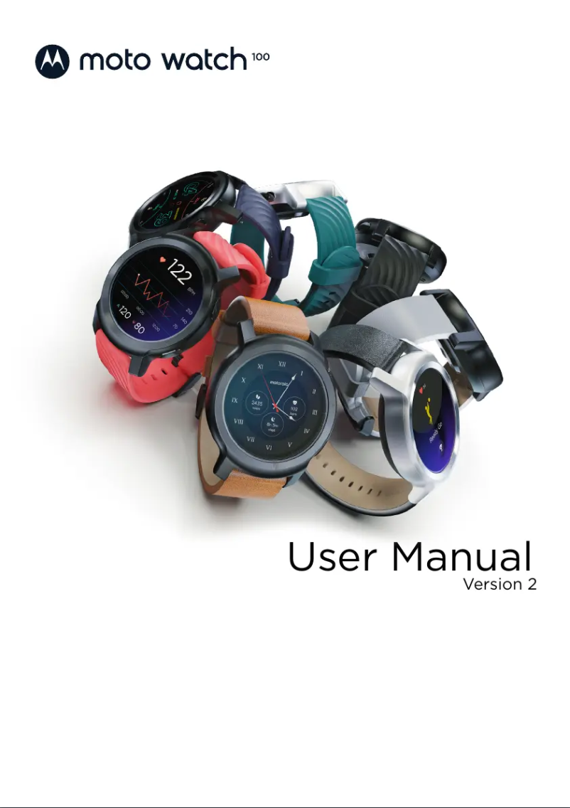 First page image of the manual for Moto Watch 100