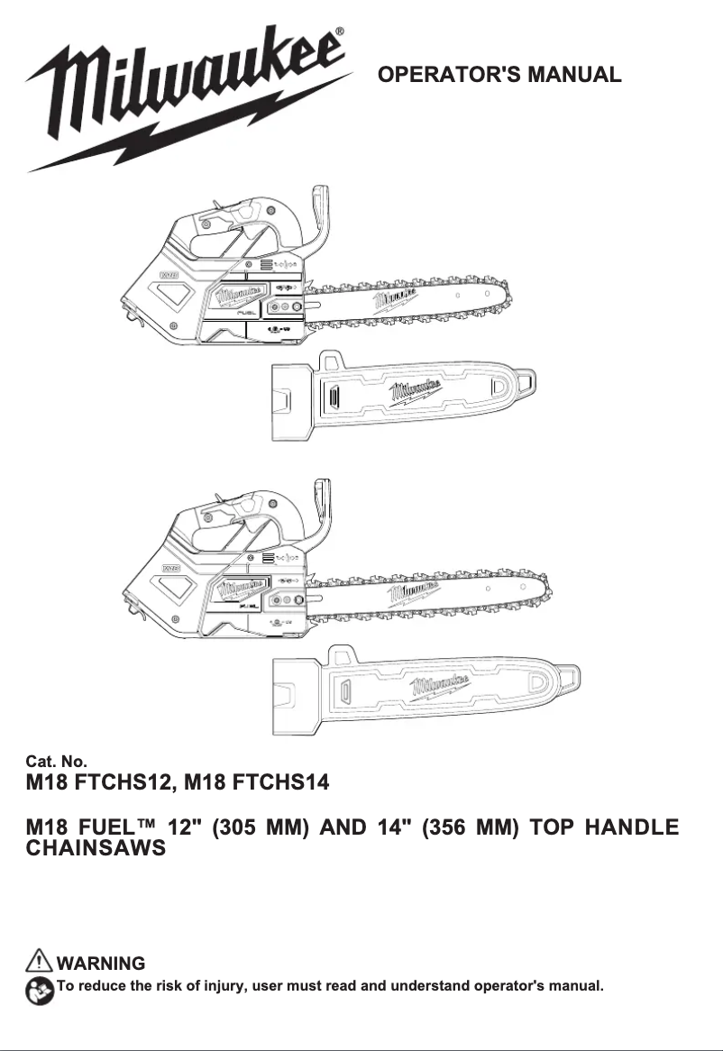 Page 1 of the manual User Manual Milwaukee M18 FTCHS14