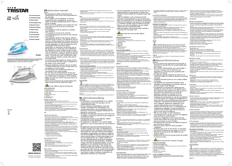 Page 1 of the manual User Manual TriStar ST-8145