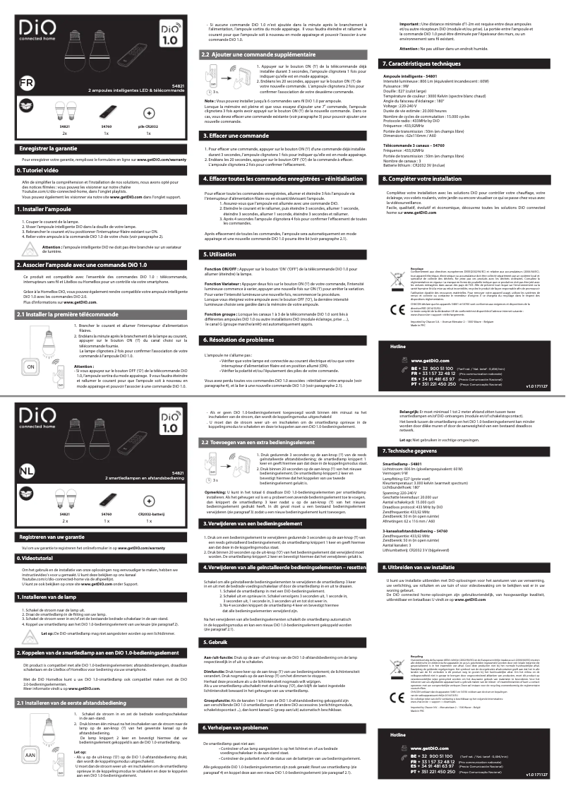 Page 1 of the manual User Manual Chacon 54821