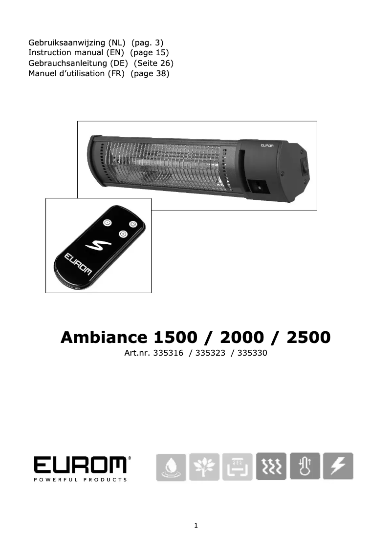 First page image of the manual for Ambiance 2500
