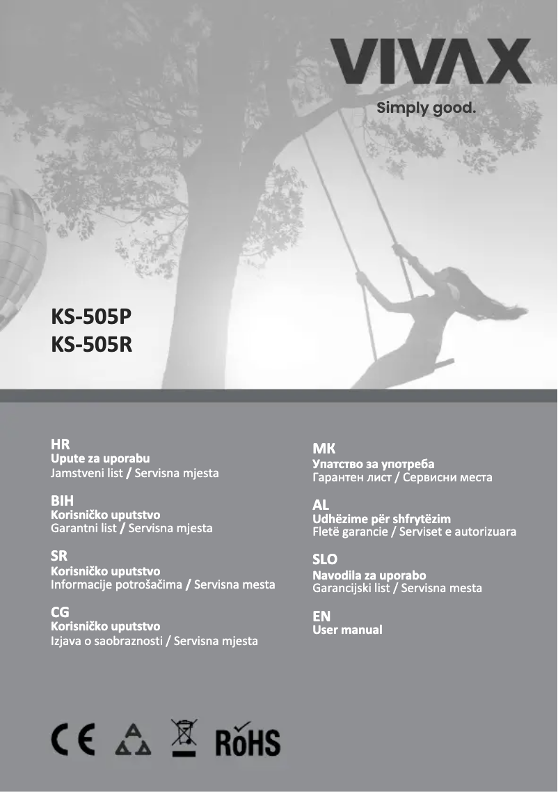 Page 1 of the manual User Manual Vivax KS-505R