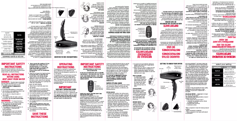 Page 1 of the manual User Manual Conair 995