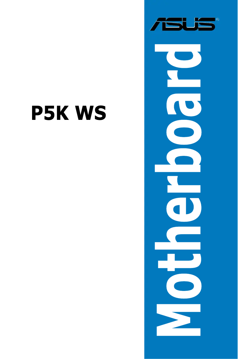 First page image of the manual for P5K WS