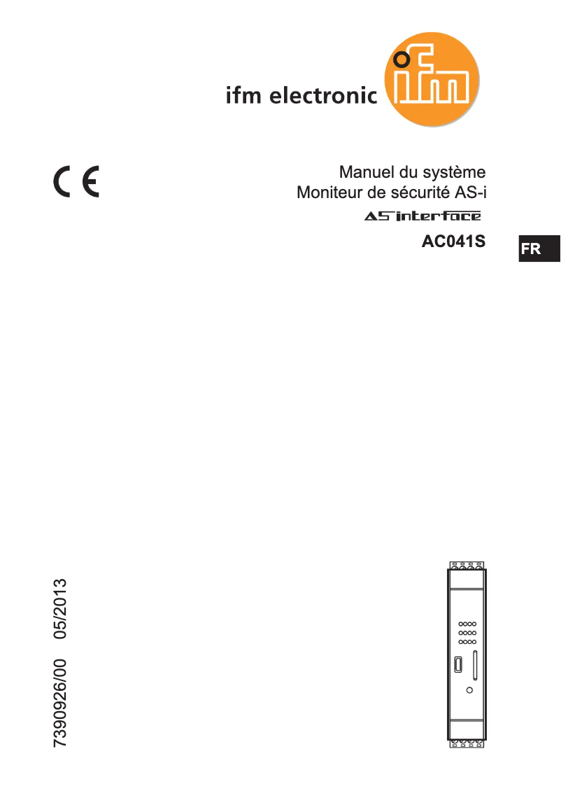 Page 1 of the manual User Manual IFM AC041S