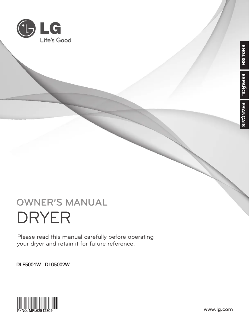 Page 1 of the manual User Manual LG DLG5002W