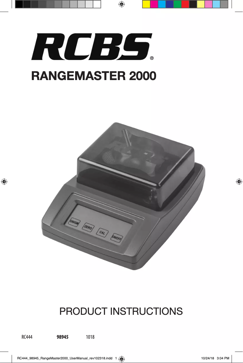 First page image of the manual for Rangemaster 2000