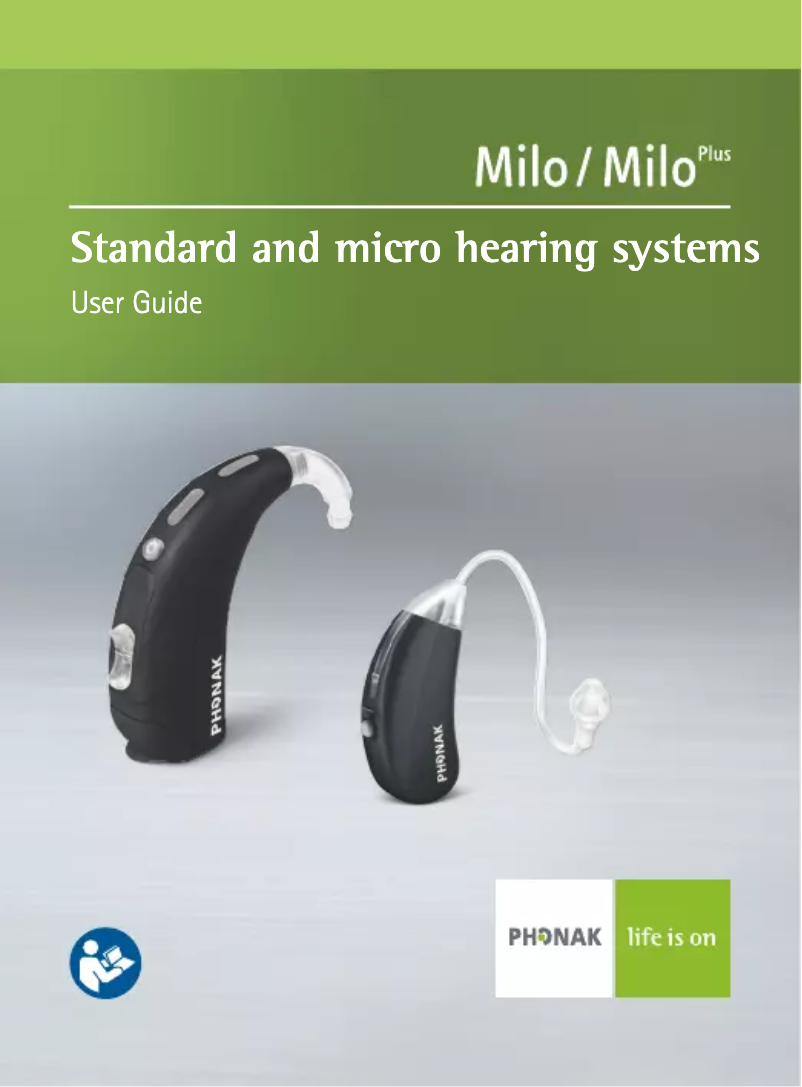 Page 1 of the manual User Manual Phonak Milo Plus