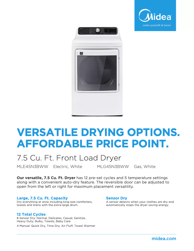 Image de la première page du manuel de l'appareil MLE45N3BMG