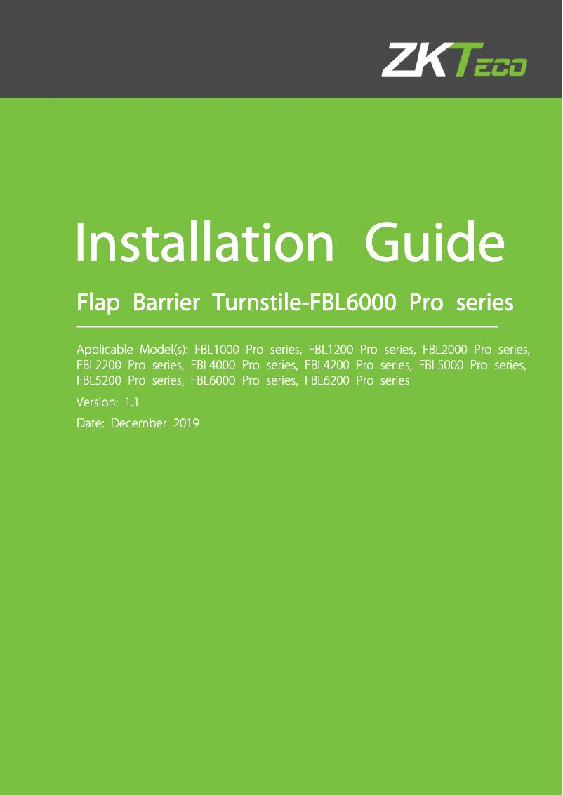 First page image of the manual for FBL2200 Pro