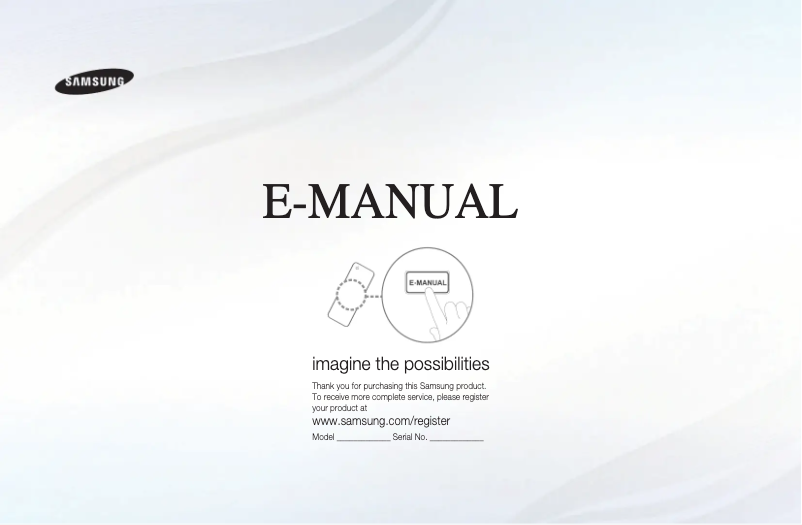 First page image of the manual for LA37D550K7R