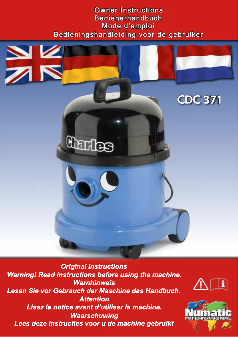 Page 1 of the manual User Manual Numatic Charles CDC371-2