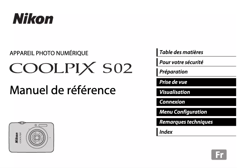Page 1 of the manual User Manual Nikon Coolpix S02