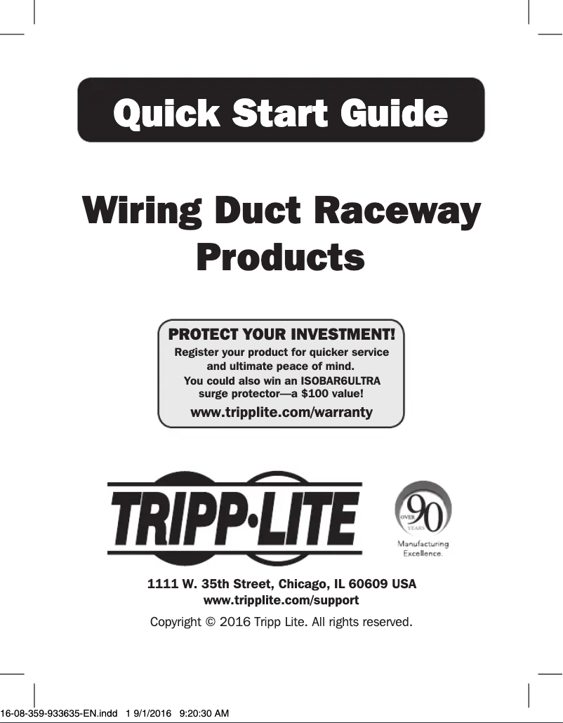 First page image of the manual for N080-C25-T-WH