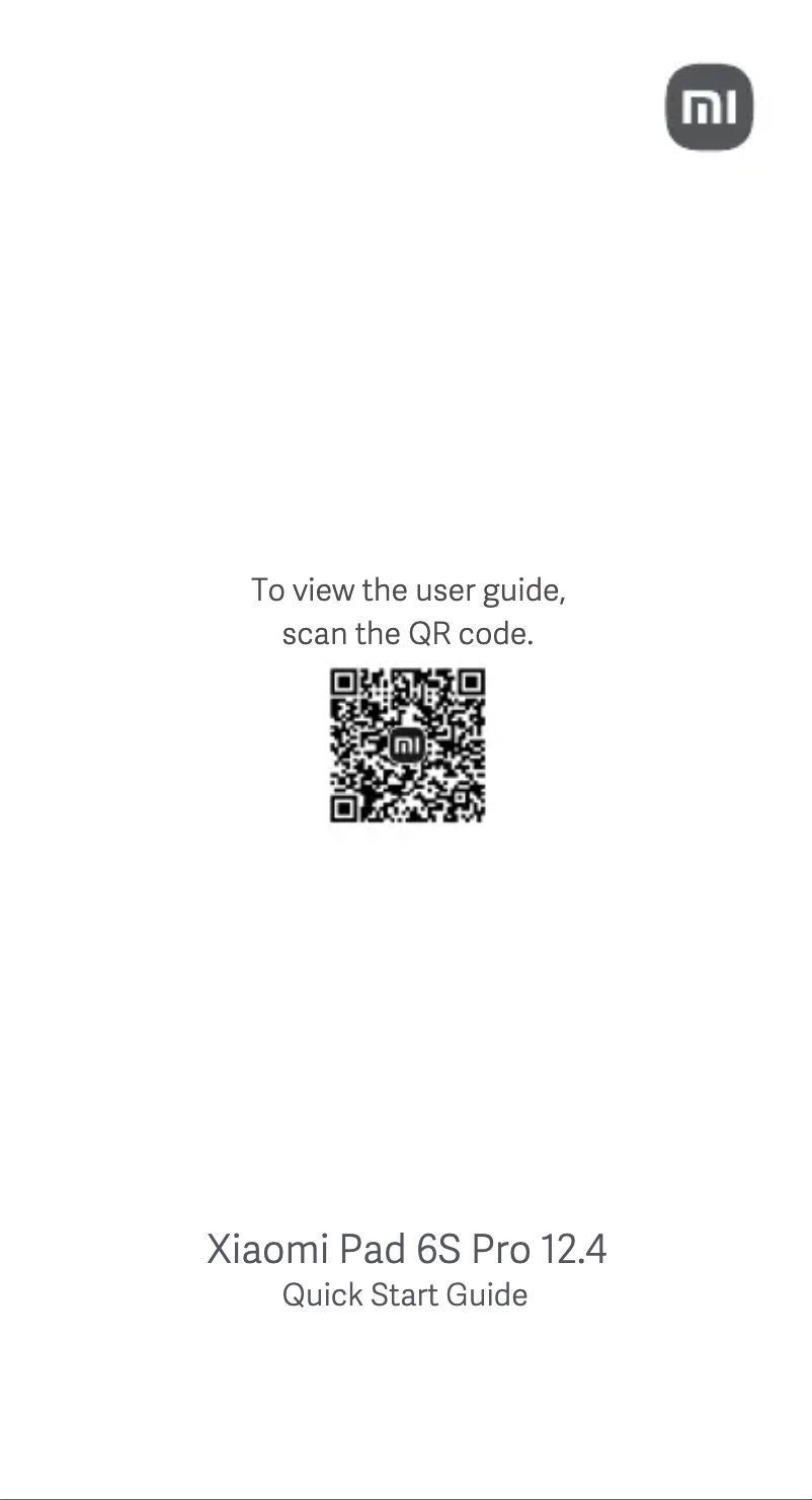 First page image of the manual for Pad 6S Pro 12.4