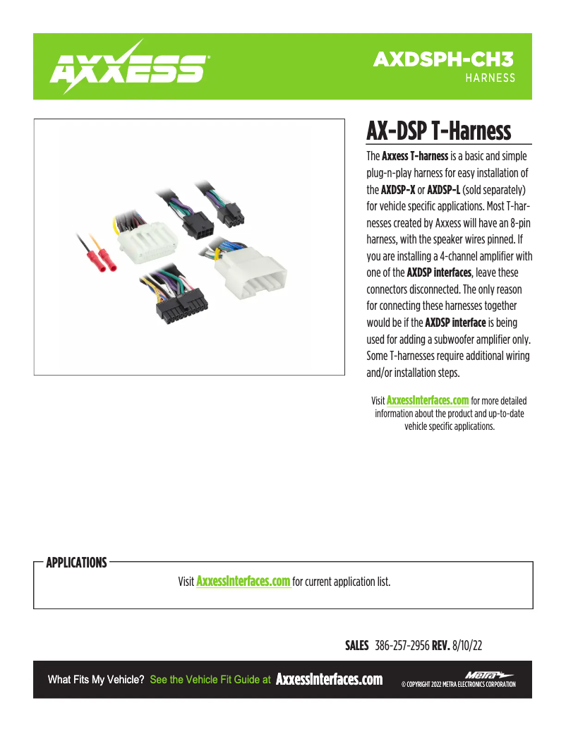 First page image of the manual for AXDSPH-CH3