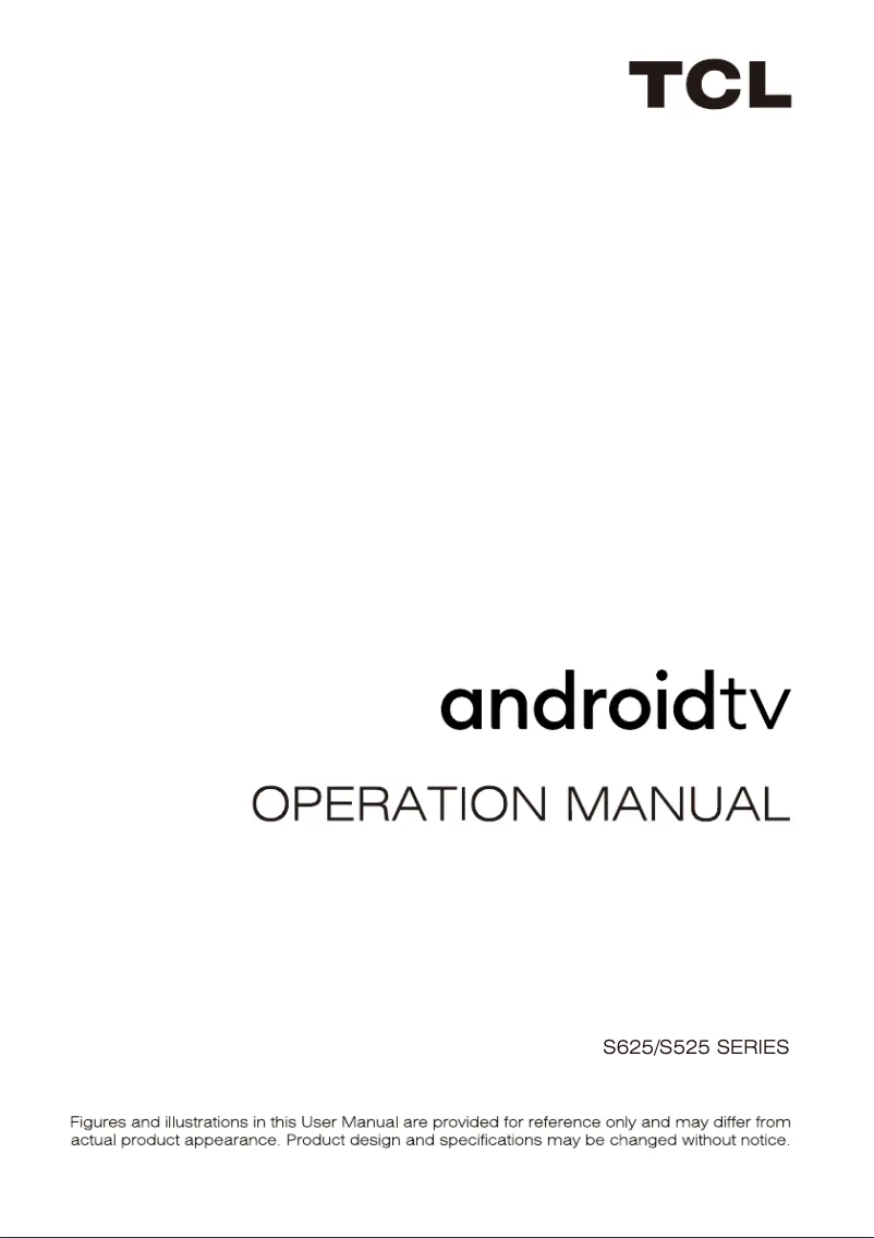 Page 1 of the manual User Manual TCL 43S625
