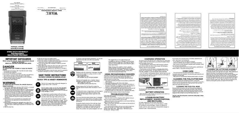 Page 1 of the manual User Manual Wahl Finale 8164