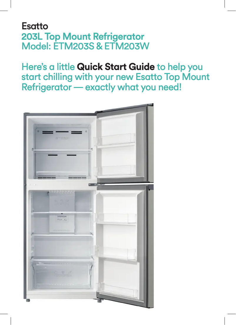 Page 1 of the manual Quick Start Guide Esatto ETM203S