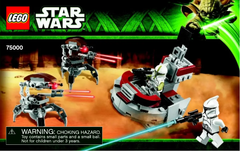 Page 1 of the manual User Manual Lego Clone Troopers (TM) vs. Droidekas (TM)