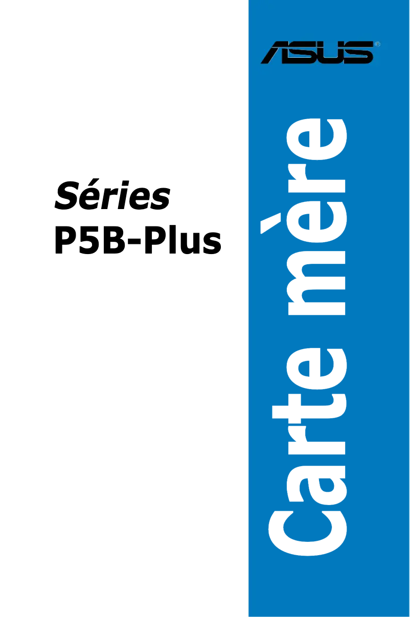 First page image of the manual for P5B-Plus Vista Edition