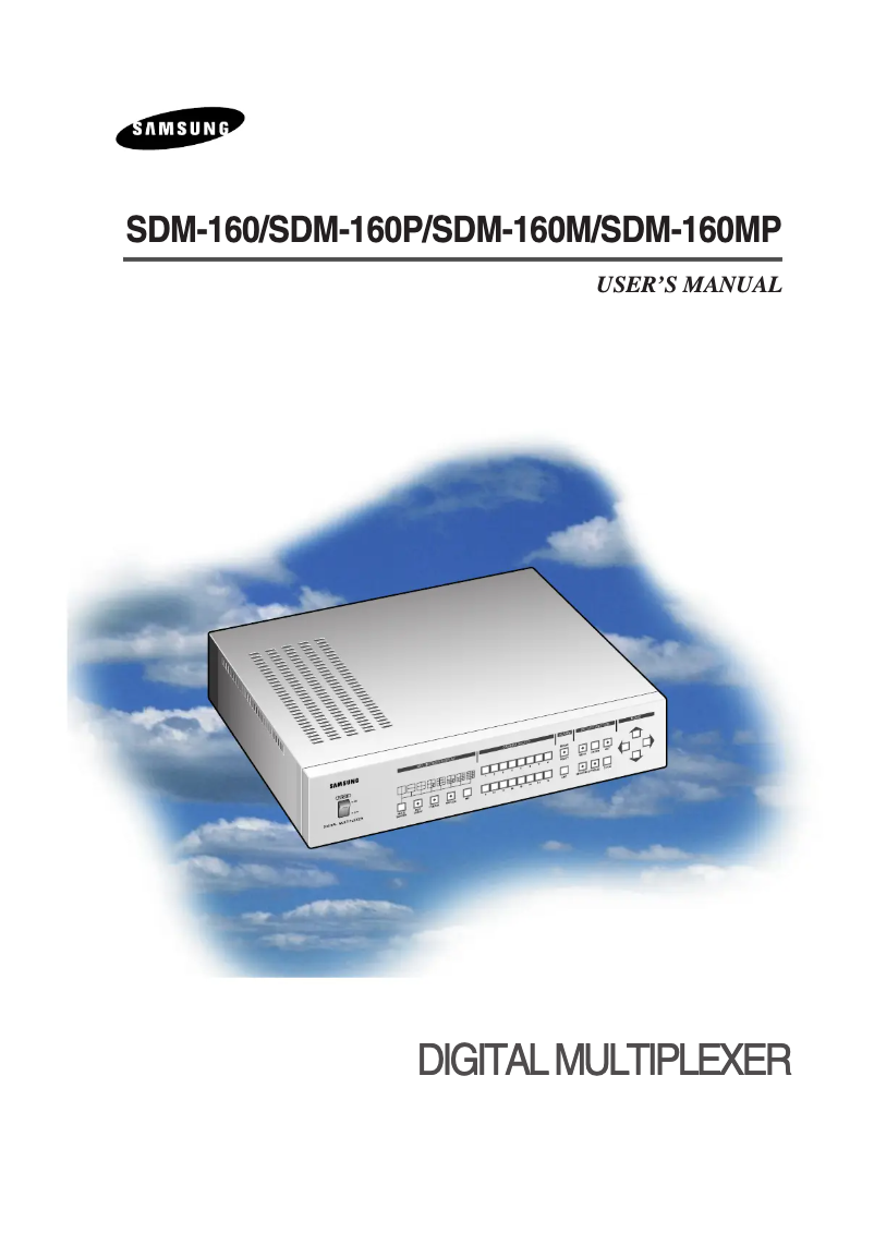 First page image of the manual for SDM-160P