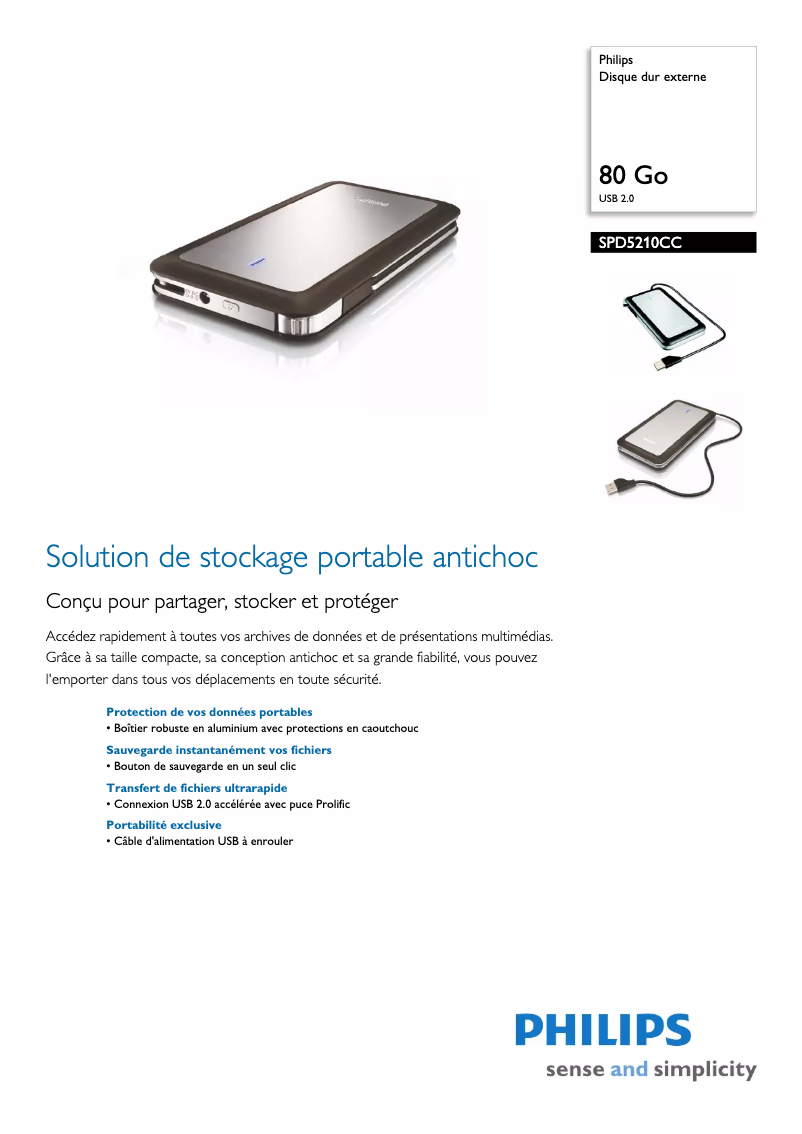 First page image of the manual for SPD5210CC