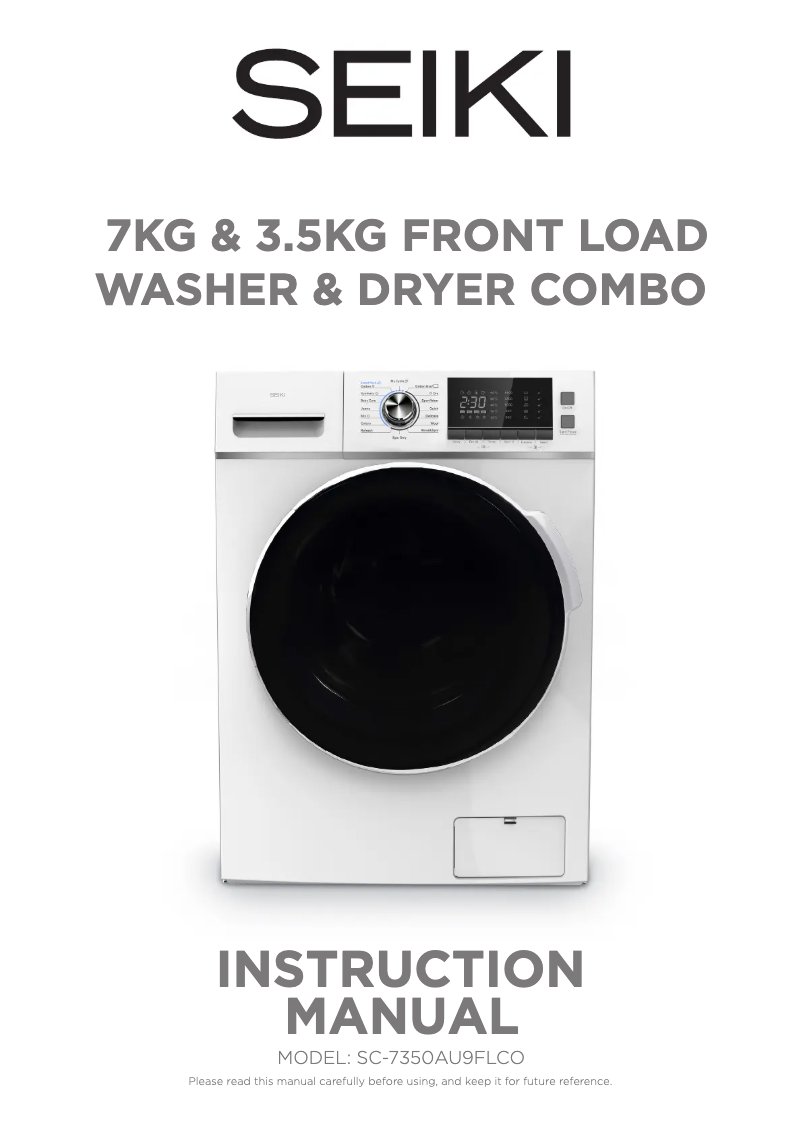 First page image of the manual for SC-7350AU9FLCO