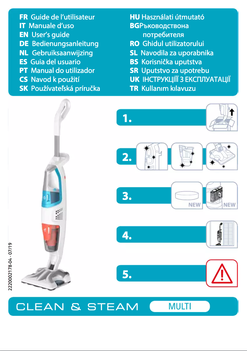 First page image of the manual for Clean & Steam Multi RY8544