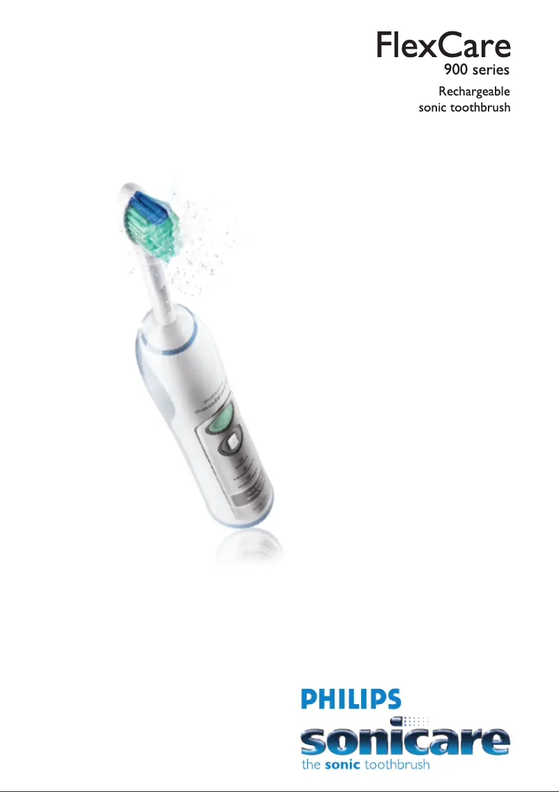 First page image of the manual for Sonicare FlexCare HX6902
