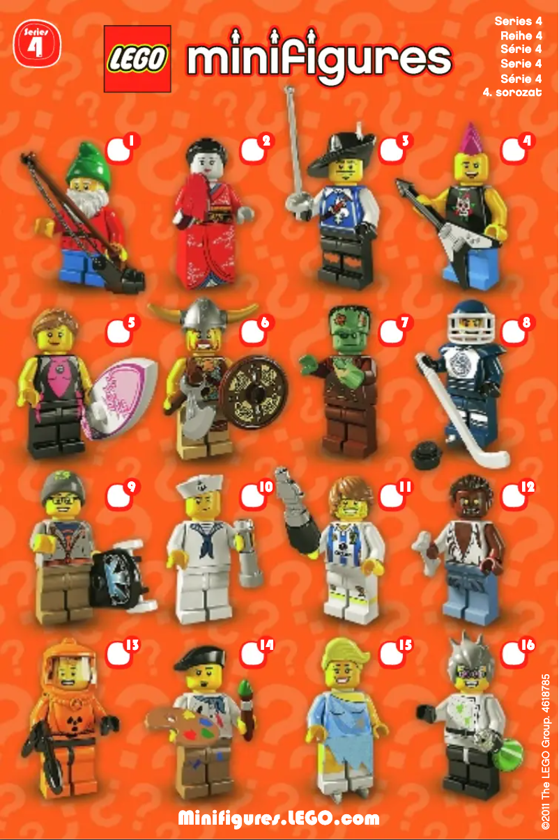 Page 1 of the manual User Manual Lego ® Minifigures, Series 4