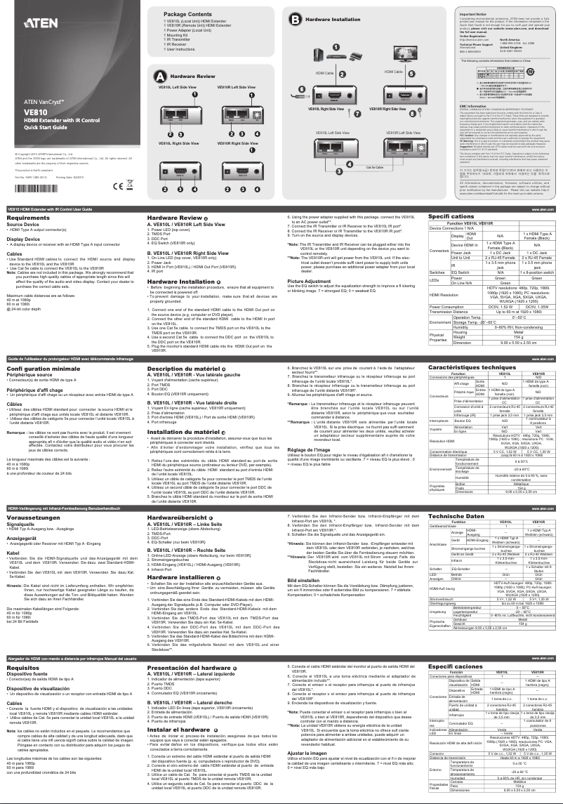 Image de la première page du manuel de l'appareil VE810
