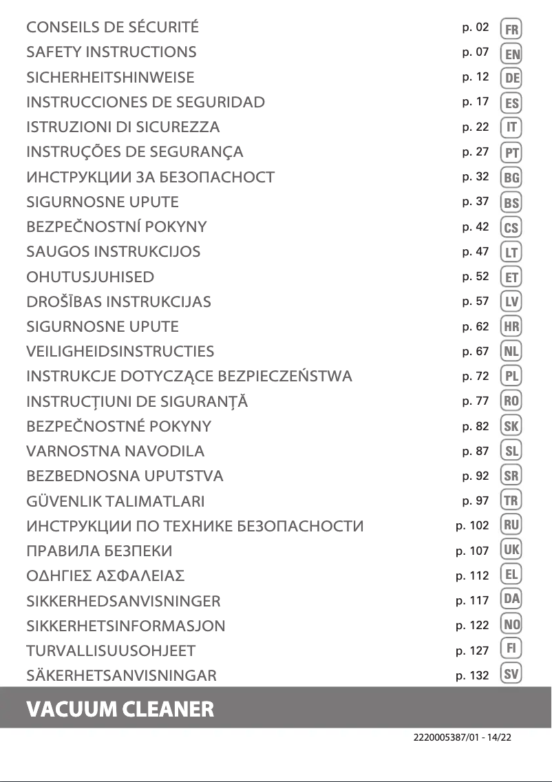 Page 1 of the manual Instructions / Assembly Tefal X-Ô 90 IQ7767