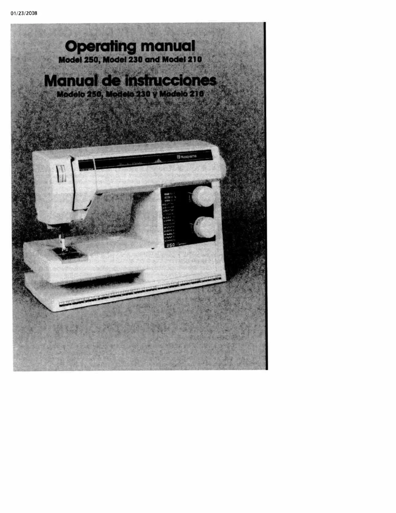 First page image of the manual for 210