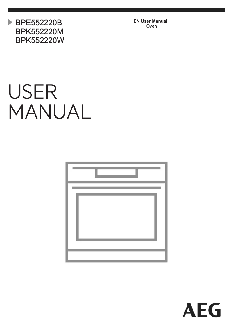 Page 1 of the manual User Manual AEG BPE552220B