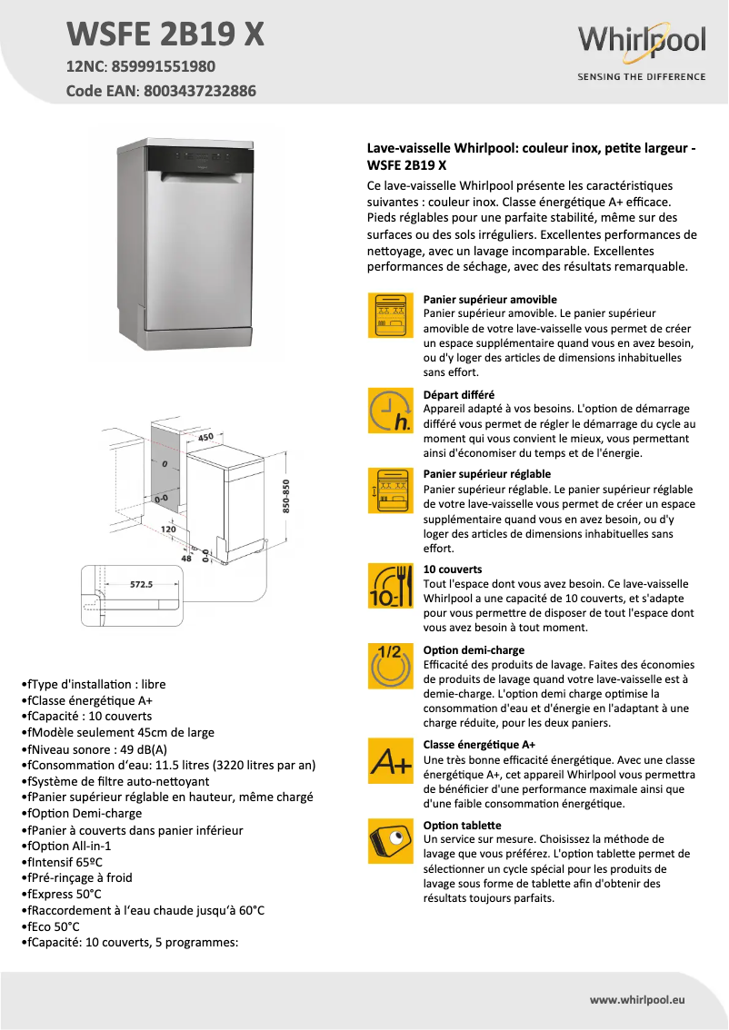 First page image of the manual for WSFE 2B19
