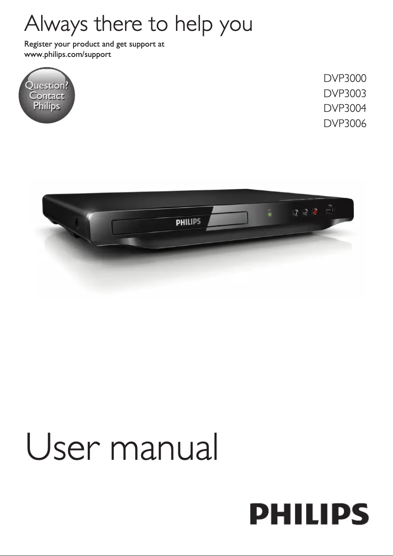 First page image of the manual for DVP3011K