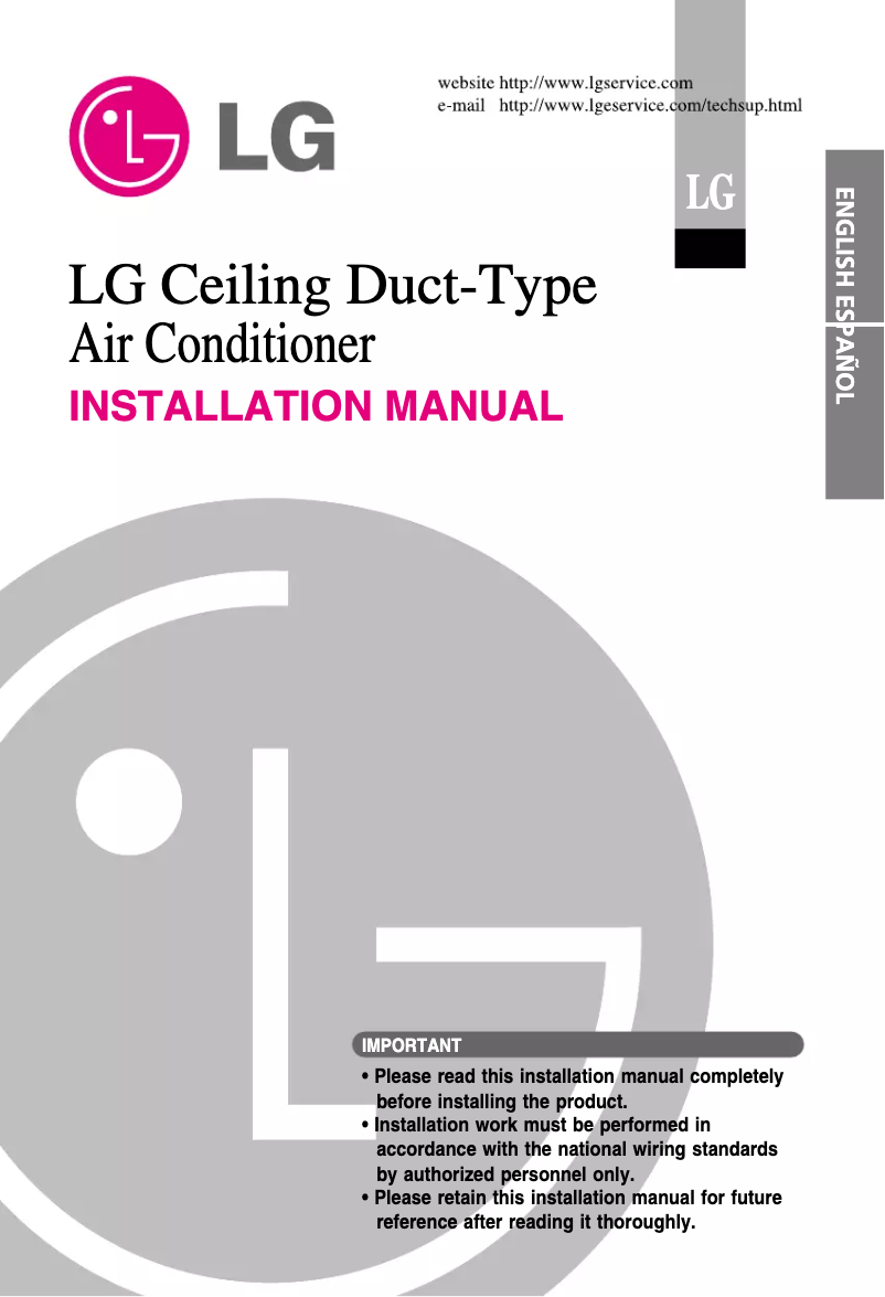Page 1 of the manual User Manual LG AUUH246C