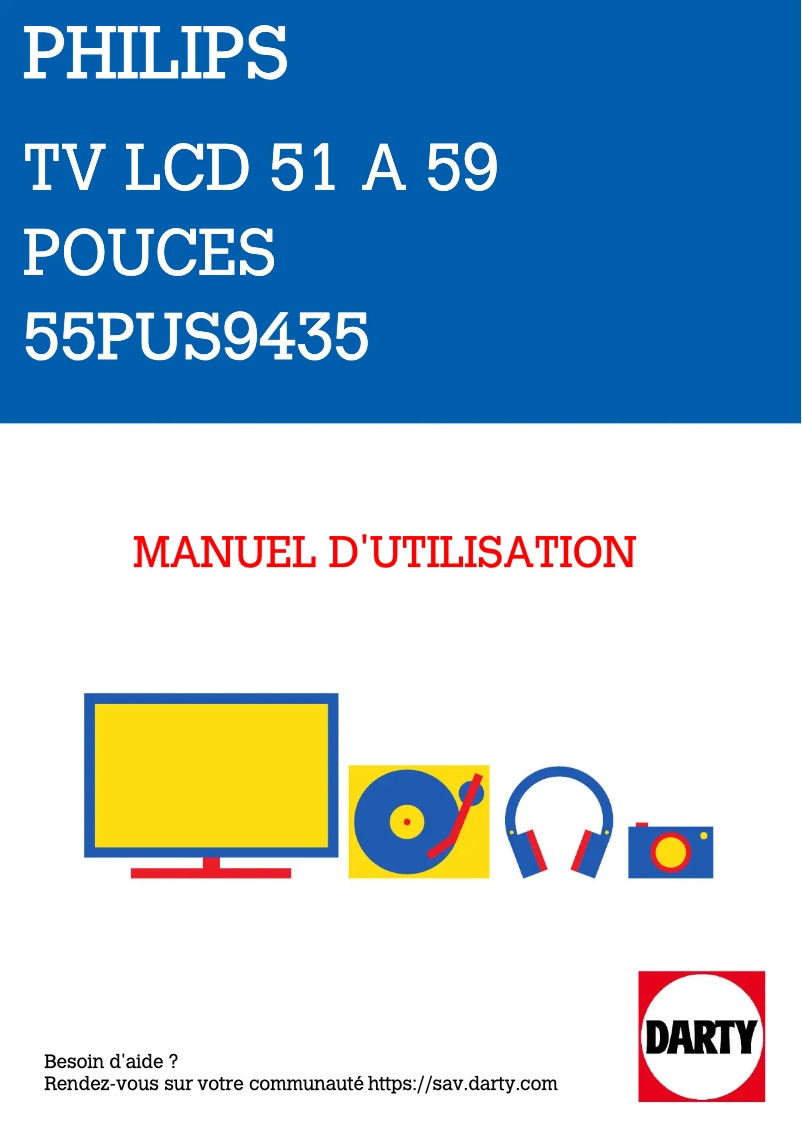 First page image of the manual for 55PUS9435