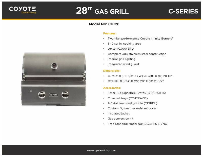 First page image of the manual for C1C28LP