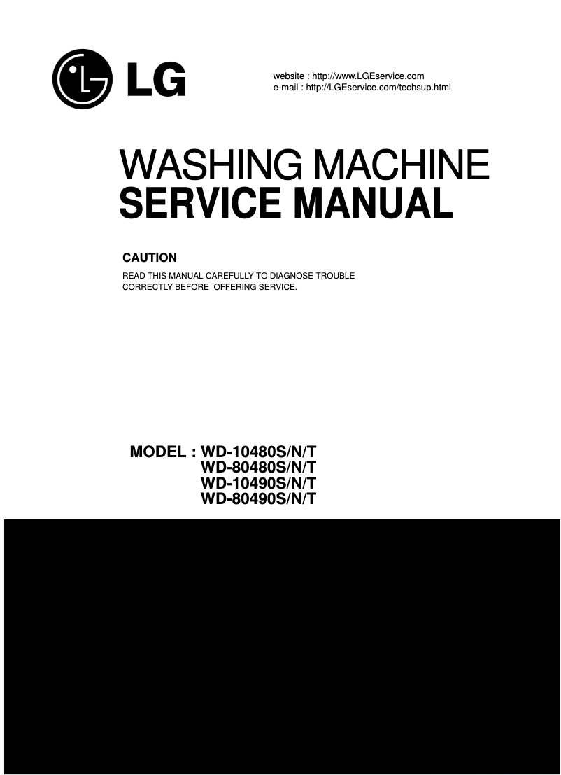 Page 1 of the manual User Manual LG WD-10491N