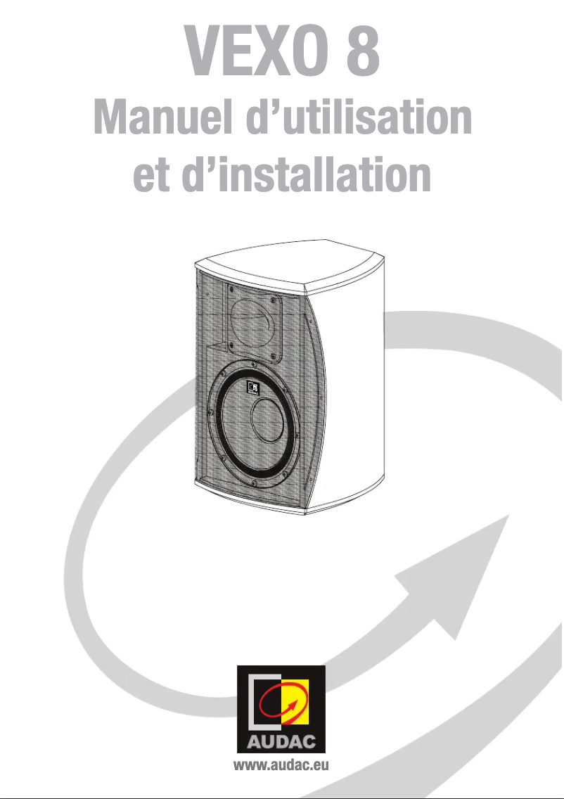 Page 1 of the manual User Manual Audac VEXO8
