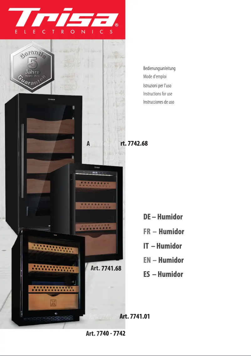 First page image of the manual for 7741