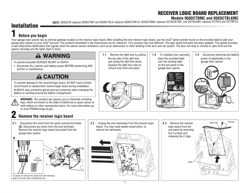 Image de la première page du manuel de l'appareil 050DCTBMC