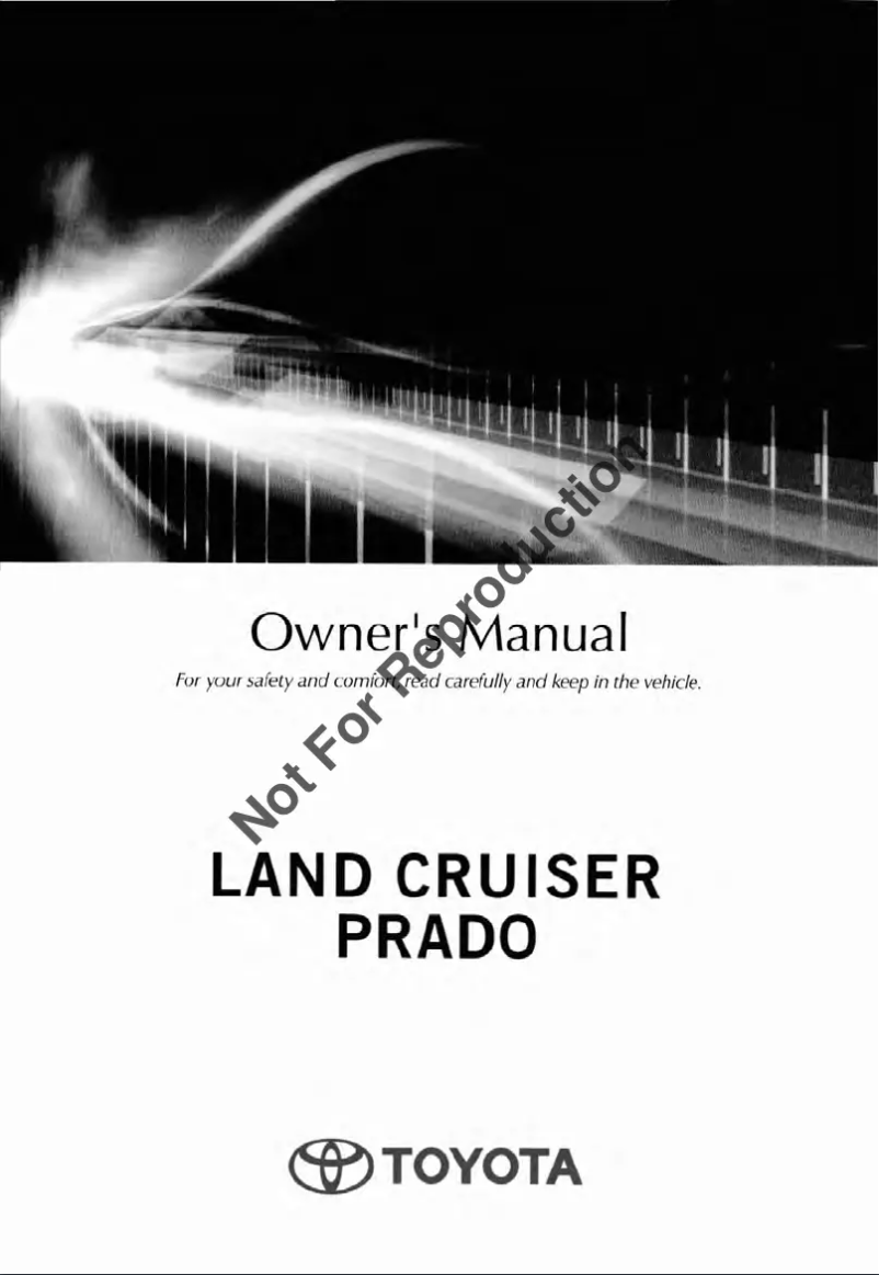 First page image of the manual for Land Cruiser Prado (2010)